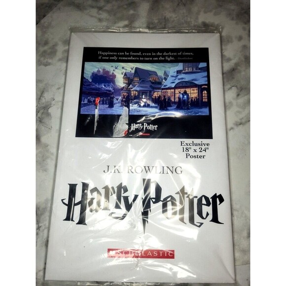 Harry Potter Hogwarts Toboggan/ Winter Knit Hat/Stocking Cap/Beanie & Poster - Picture 5 of 6